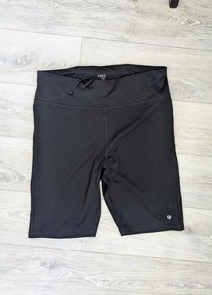 Черные велосипедки спортивные шорты m&s