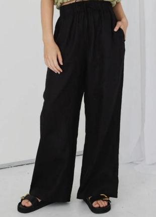 Брюки штани льон