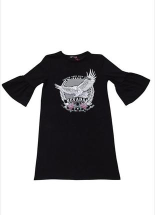 Чорне плаття бавовна прінт 🦅 орел nevada candy couture matallan