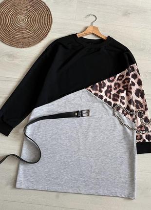 Крутий подовжений світшот oversize shein