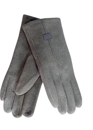 Перчатки женские сенсорные темно-серые размер 7,5