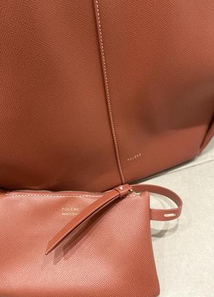 Шоппер polene коричневый-бордо (имеется отсутствие 2 фото )