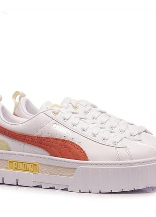 Шкіряні кросівки на платформі puma mayze
