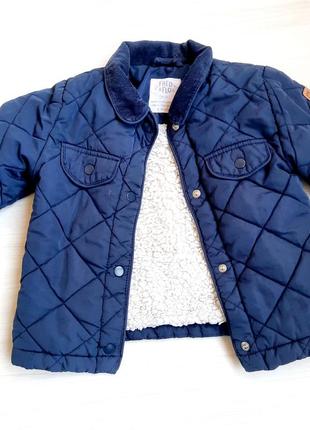 Синяя стеганая курточка на осень на мальчика