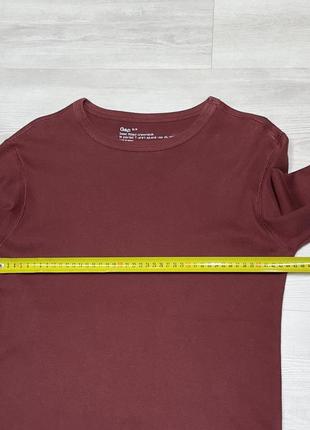 Gap фирменный базовый бордовый лонгслив реглан пуловер5 фото