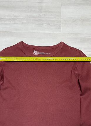 Gap фирменный базовый бордовый лонгслив реглан пуловер4 фото