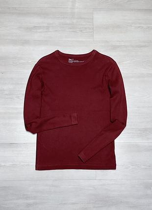 Gap фирменный базовый бордовый лонгслив реглан пуловер