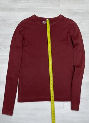 Gap фирменный базовый бордовый лонгслив реглан пуловер3 фото