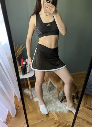 Черная спортивная юбка-шорты nike dri-fit2 фото