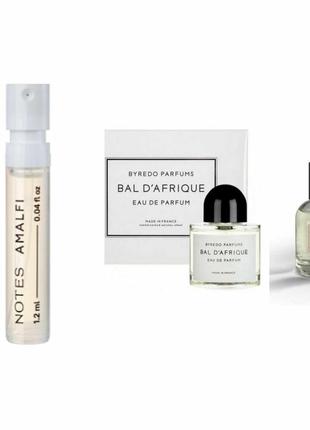 Пробник тестер семпл миниатюра парфюми notes amalfi в стиле bal d'afrique от byredo 50мл