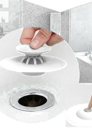 Фільтр-заглушка для ванни та раковини flex drain stop white