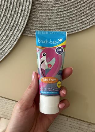 Дитяча зубна паста brush baby tutti frutti 3-6 років фламінго