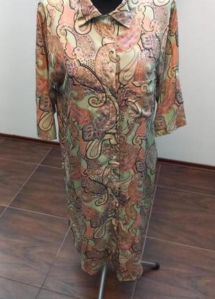 Сукня сорочка вільного крою італія шовк3 фото