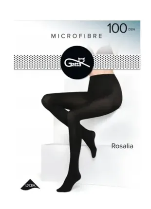 Колготки  плотные матовые gatta  rosalia  microfibre 100 den  размер 5 черный