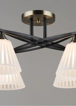 Люстра потолочная sirius b n6588/4 bk+ab на 4 плафона