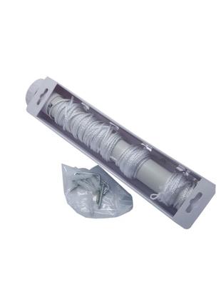 Бельевая веревка автоматическая выдвижная настенная вешалка для сушки одежды (4 шнура...