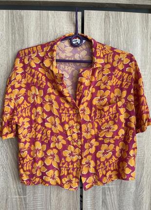 Рубашка, рубашка с гавайским принтом3 фото