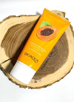 Пенка для умывания с экстрактом папайи bioaqua papaya cleansing probeauty