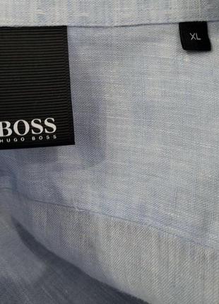 Мужская льняная рубашка hugo boss - lukas linen оригинал4 фото