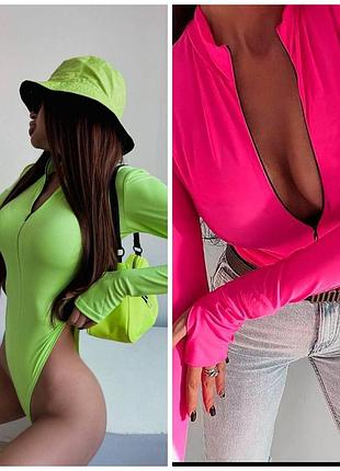 Боді жіноче неонового  кольору