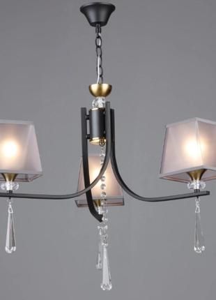 Люстра классическая подвесная sirius b nh6444/3 bk+cop