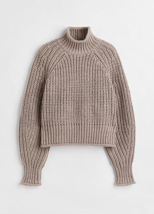 Теплый свитер h&m цвета капучино