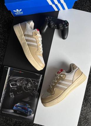 💎мужские кроссовки adidas solar originals forum low beige white / демисезонные / весенние, летние, осенние / текстиль, кожа, замша /