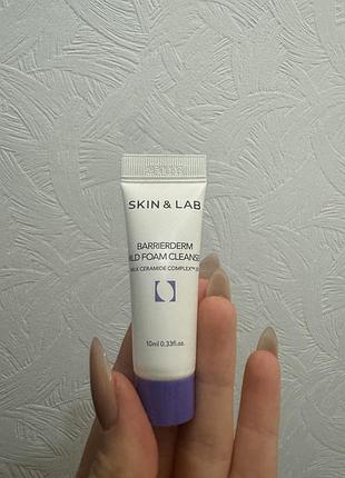 Skin&lab - barrierderm mild foam cleanser - увлажняющая пенка для очищения лица