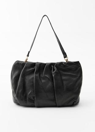 Невелика шкіряна сумка zara