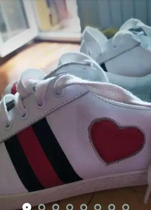Кеды gucci кожа