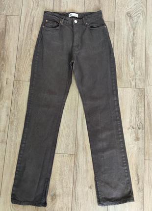 Женские прямые джинсы с разрезами, размер м/46, zara4 фото