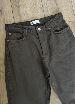 Жіночі прямі джинси з розрізами, розмір м/46, zara5 фото