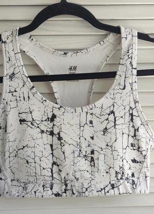 Черно белый топ от h&m