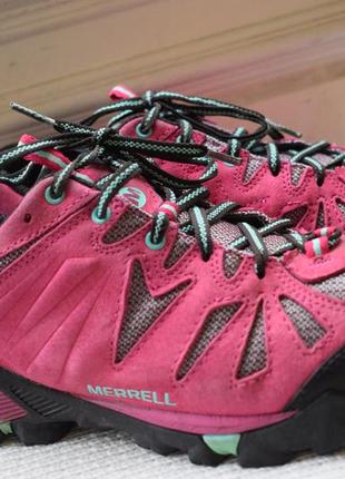 Замшевые треккинговые кроссовки кросовки кеды мокасины merrell goretex р. 40,5