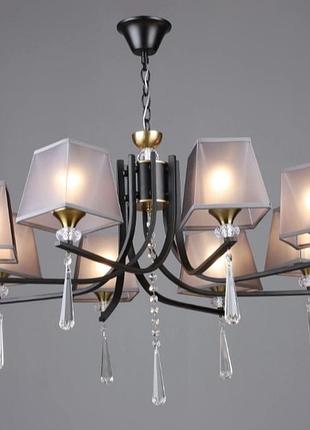 Люстра классическая подвесная sirius b nh6444/8 bk+cop