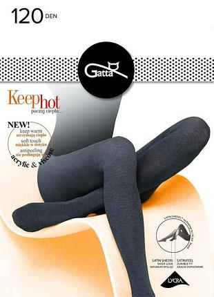 Колготки женские термо  технология 3d gatta keep hot  nero