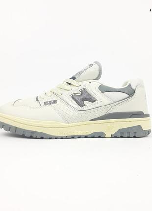 New balance 550 білі з сірим шкіра  ods11195