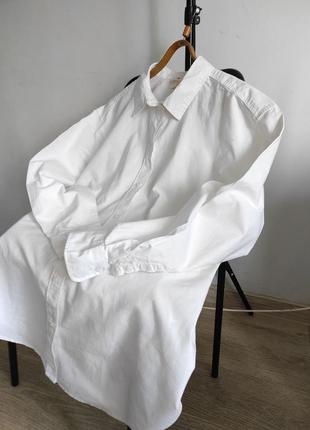 Белая оверсайз рубашка белья оверсайз рубашка h&amp;m7 фото