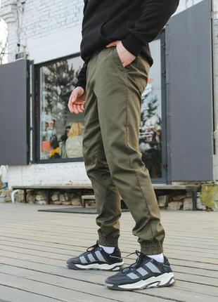 Мужские брюки хаки карго с карманами высокого качества