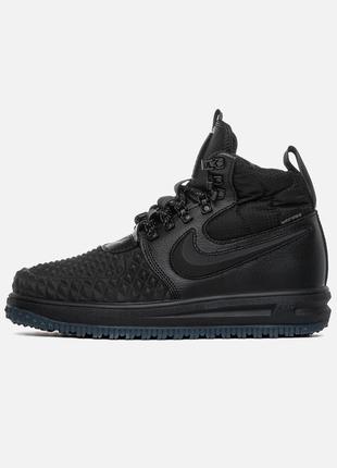 Чоловічі чорні зимові черевики nike lunar force 1