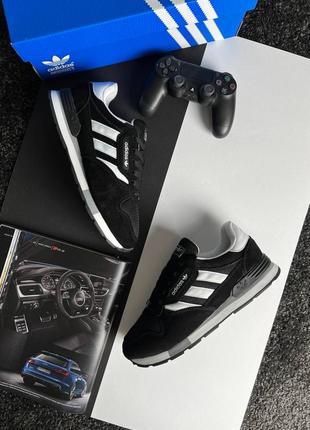 💎мужские кроссовки adidas originals treziod 2.0 black white / демисезонные / весенние, летние, осенние / текстиль, кожа, замша /