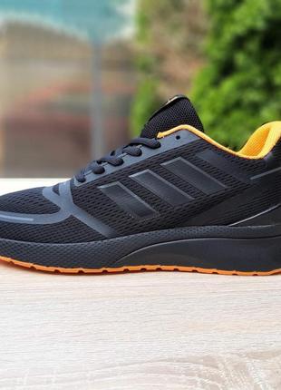 Adidas nova чорні з помаранчевим  ods10684