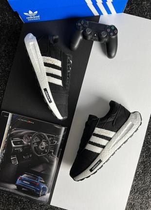 💎мужские кроссовки adidas originals retropy e5UNure black white / демисезонные / весенние, летние, осенние / текстиль, кожа, замша /