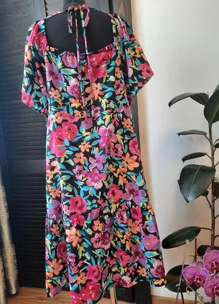 Красивое цветочное платье батал, размер xl/2xl6 фото