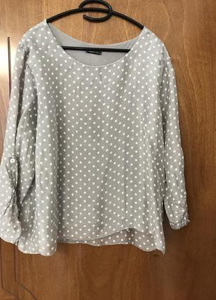 Шелковая блуза с подкладкой. италия.