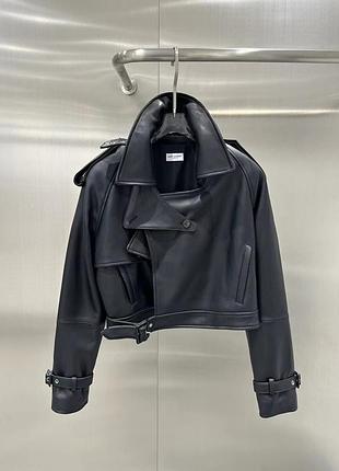Куртка в стилі saint laurent шкіра косуха