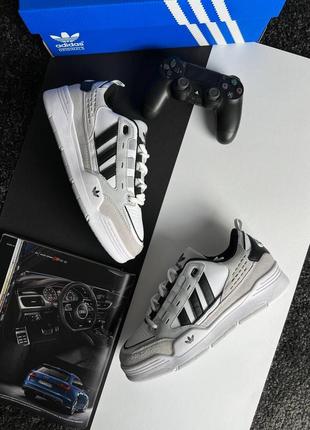 💎мужские кроссовки adidas originals adi2000 grey white black/ демисезонные/Восеньевые, летние, осенние / текстиль, кожа, замша/