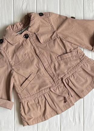 Плащ с подстежкой zara для девочки 18-24 мес рост 86