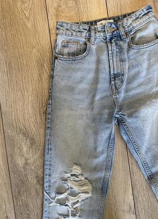 Джинсы mom fit zara 38