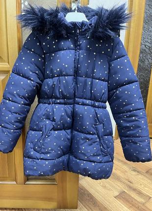 Зимняя куртка h&m на девочку 7-8 лет